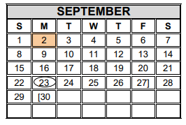 District School Academic Calendar for Roosevelt Elementary for September 2024