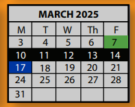 District School Academic Calendar for Hickory Ridge Elementary School for March 2025