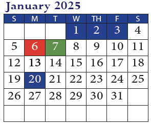 District School Academic Calendar for Marion Park Complex for January 2025