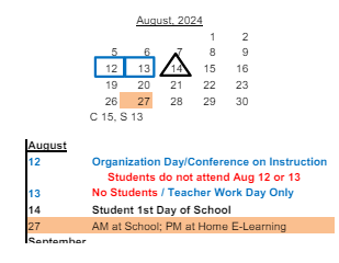 District School Academic Calendar for Jonas E Salk Elem Sch for August 2024