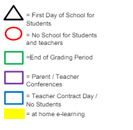 District School Academic Calendar Legend for Jonas E Salk Elem Sch