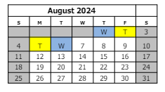 District School Academic Calendar for Clifton Elementary School for August 2024