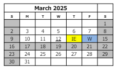 District School Academic Calendar for Mesa View Elementary School for March 2025