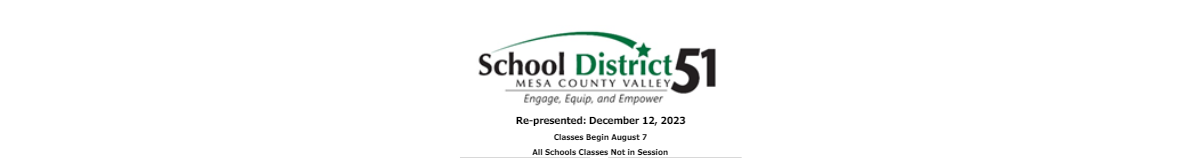 District School Academic Calendar for Grand Mesa Middle School