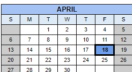 District School Academic Calendar for Field Elementary School for April 2025