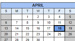 District School Academic Calendar for O'connor Elementary School for April 2025