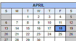 District School Academic Calendar for Keller Elementary School for April 2025