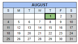 District School Academic Calendar for Hermosa Vista Elementary School for August 2024