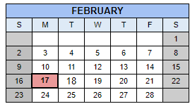 District School Academic Calendar for O'connor Elementary School for February 2025