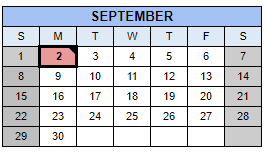 District School Academic Calendar for Taft Elementary School for September 2024