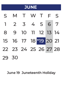 District School Academic Calendar for Black Elementary for June 2025