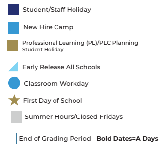 District School Academic Calendar Legend for P A S S Learning Ctr