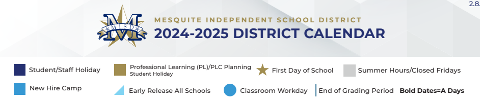 District School Academic Calendar for Motley Elementary