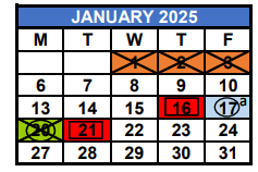 District School Academic Calendar for Earlington Heights Elementary School for January 2025