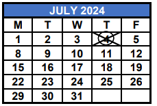 District School Academic Calendar for George Washington Carver Middle School for July 2024