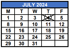 District School Academic Calendar for Madie Ives Community Elementary School for July 2024