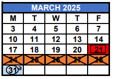 District School Academic Calendar for Earlington Heights Elementary School for March 2025