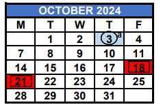 District School Academic Calendar for Earlington Heights Elementary School for October 2024