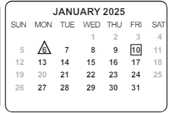 District School Academic Calendar for Martin T Krueger Middle Sch for January 2025