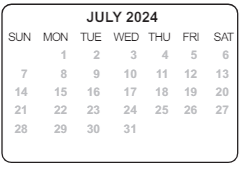 District School Academic Calendar for Martin T Krueger Middle Sch for July 2024