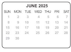 District School Academic Calendar for Martin T Krueger Middle Sch for June 2025