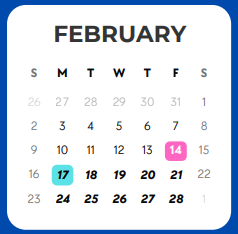District School Academic Calendar for Scharbauer Elementary for February 2025