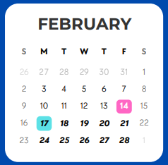 District School Academic Calendar for Santa Rita Elementary for February 2025