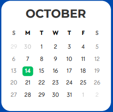 District School Academic Calendar for Bush Elementary for October 2024