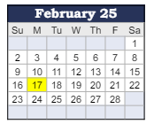 District School Academic Calendar for Prairie Crossing Elementary Sch for February 2025