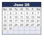 District School Academic Calendar for Prairie Crossing Elementary Sch for June 2025