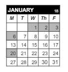 District School Academic Calendar for Middle School Alternative Prog for January 2025