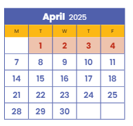 District School Academic Calendar for Green Central Park Elementary for April 2025