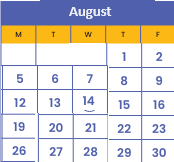 District School Academic Calendar for Dowling Elementary for August 2024