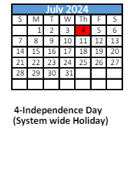 District School Academic Calendar for Nelson Adams Middle School for July 2024