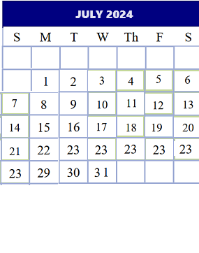 District School Academic Calendar for Arlington Heights Elementary School for July 2024