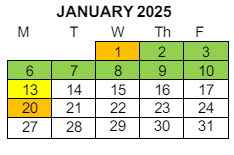 District School Academic Calendar for Suva Intermediate for January 2025