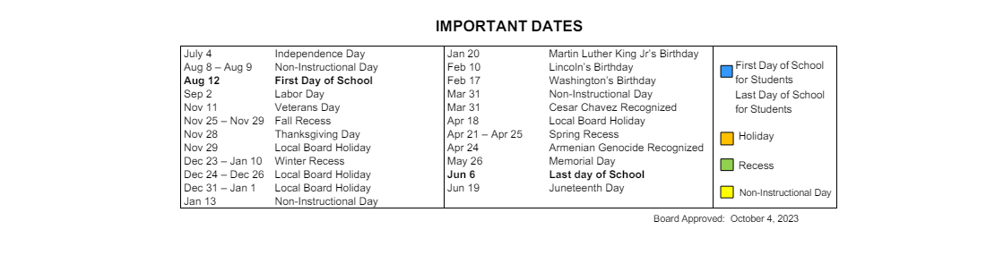 District School Academic Calendar Key for Laguna Nueva Elementary