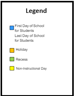 District School Academic Calendar Legend for Montebello Intermediate