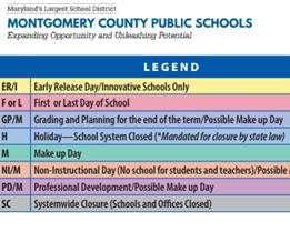 District School Academic Calendar Legend for Roscoe R. Nix Elementary