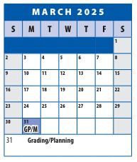 District School Academic Calendar for Roscoe R. Nix Elementary for March 2025