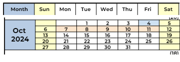 District School Academic Calendar for Delta View Elementary for October 2024
