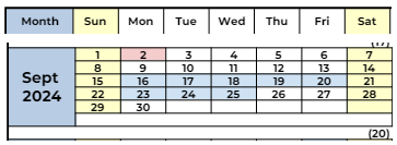 District School Academic Calendar for Valley View Middle for September 2024