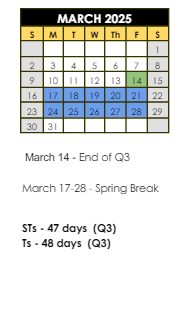 District School Academic Calendar for Mccordsville Elementary School for March 2025