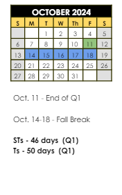 District School Academic Calendar for Mccordsville Elementary School for October 2024