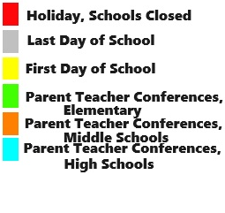 District School Academic Calendar Legend for P.S.  21 Edward Hart School