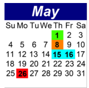 District School Academic Calendar for P.S.  21 Edward Hart School for May 2025