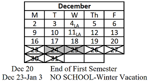 District School Academic Calendar for Scott Elementary School for December 2024