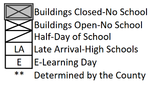 District School Academic Calendar Legend for Scott Elementary School