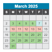 District School Academic Calendar for Hillsboro Comp High School for March 2025