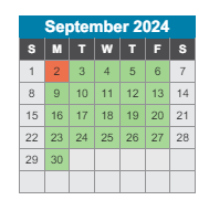 District School Academic Calendar for Cole Elementary School for September 2024
